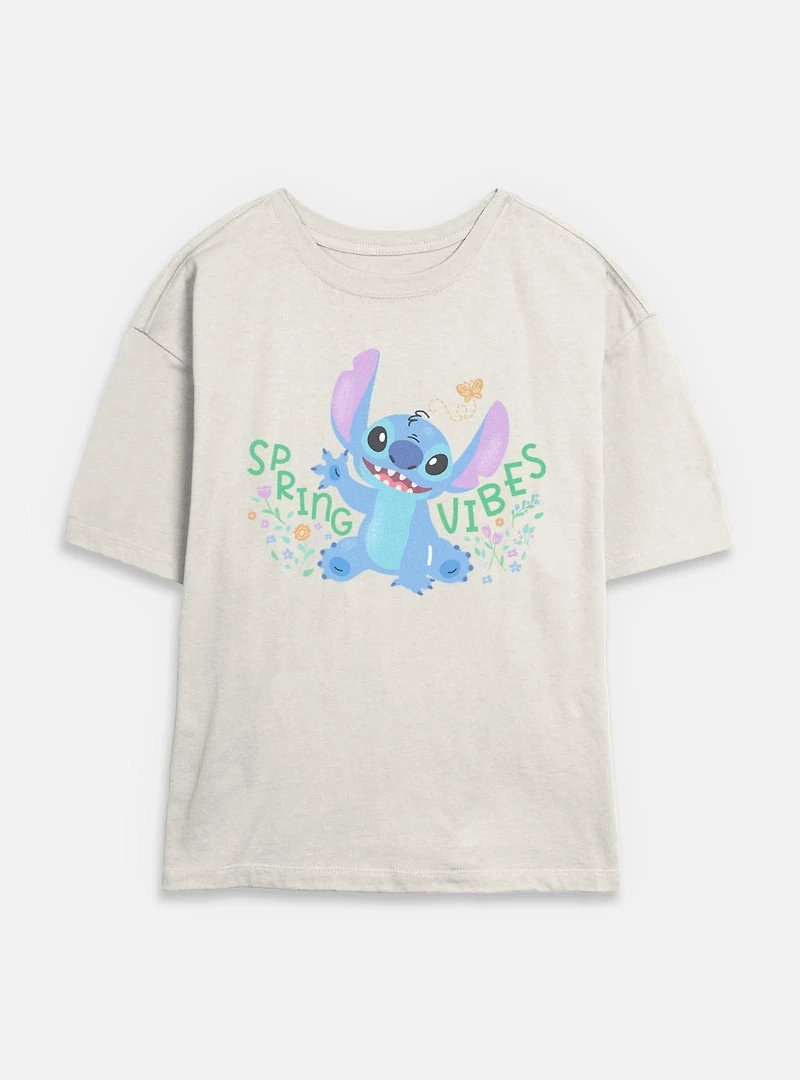 Disney Lilo & Stitch Spring Vibes Womens Skimmer T-Shirt