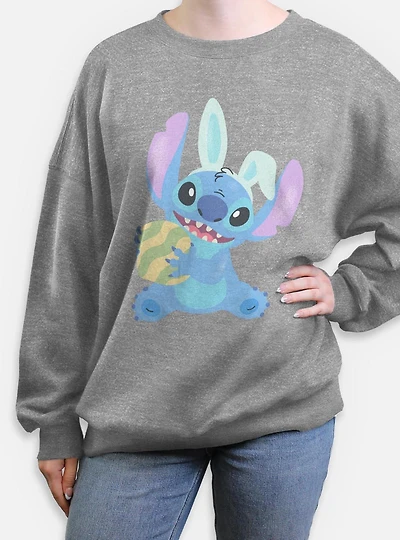Disney Lilo & Stitch Easter Egg Womens Oversized Sweatshirt