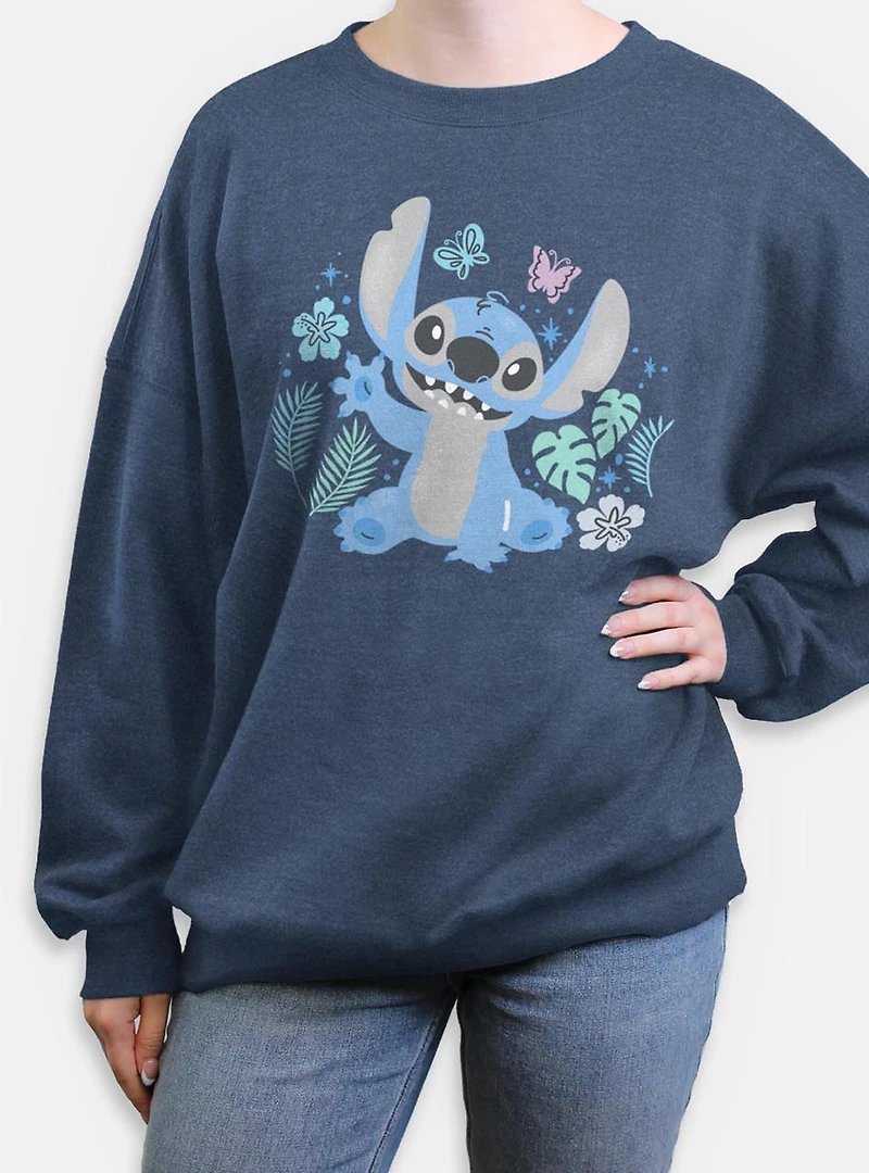 Disney Lilo & Stitch Spring Womens Oversized Sweatshirt