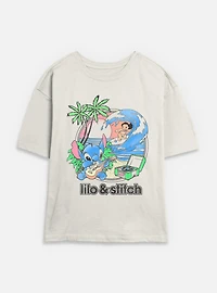Disney Lilo & Stitch Beach Duo Womens Skimmer T-Shirt