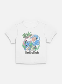 Disney Lilo & Stitch Beach Duo Womens Baby T-Shirt