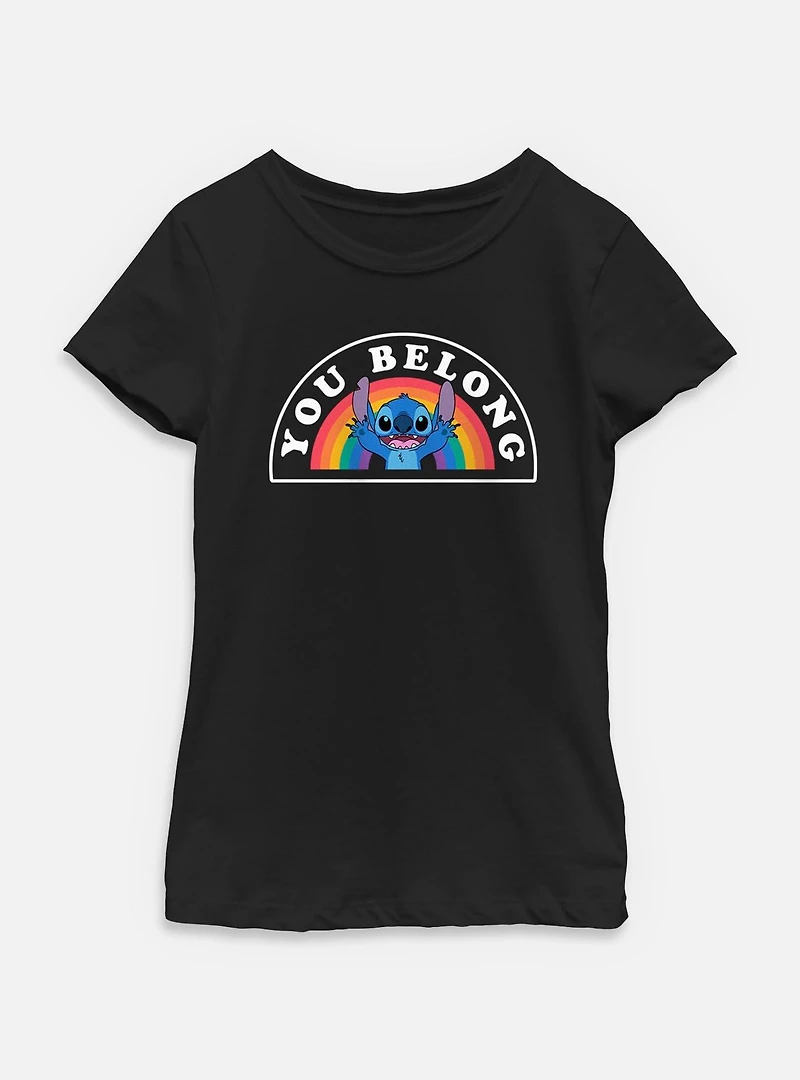 Disney Lilo & Stitch You Belong Youth Girls T-Shirt