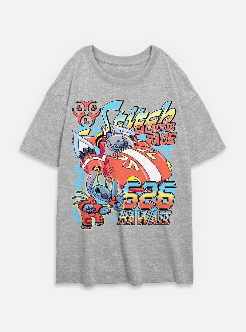 Disney Lilo & Stitch Galactic Race Womens Oversized T-Shirt