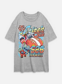 Disney Lilo & Stitch Galactic Race Womens Oversized T-Shirt