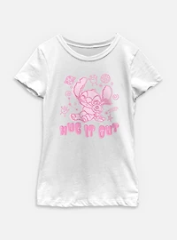 Disney Lilo & Stitch Hug It Out Tie-Dye Youth Girls T-Shirt