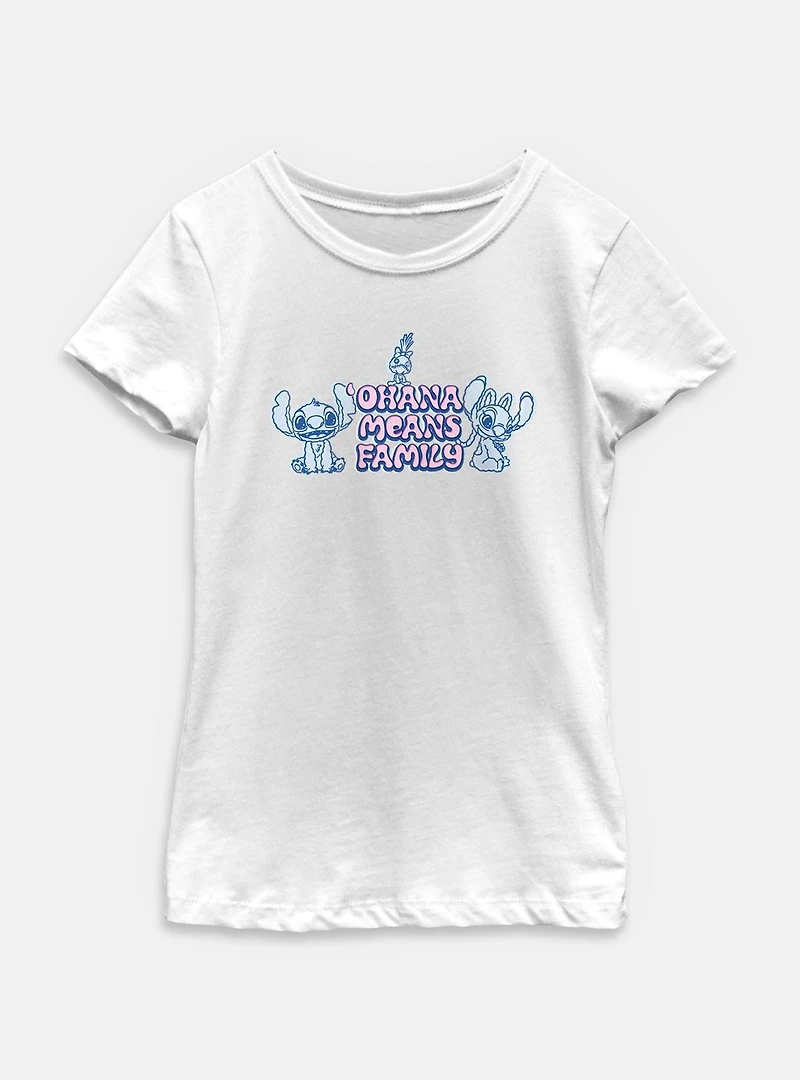 Disney Lilo & Stitch Ohana Means Family Youth Girls T-Shirt