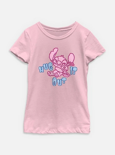 Disney Lilo & Stitch Hug It Out Youth Girls T-Shirt