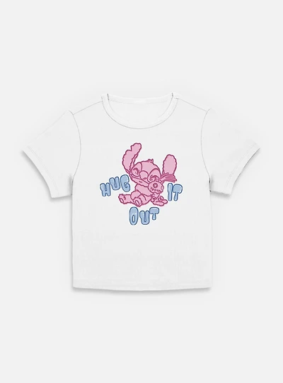 Disney Lilo & Stitch Hug It Out Womens Baby T-Shirt