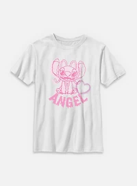 Disney Lilo & Stitch Angel Heart Youth T-Shirt