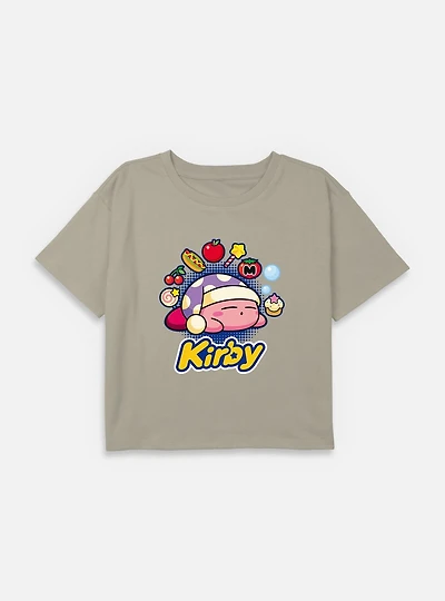 Nintendo Kirby Food Dreams Youth Girls Boxy T-Shirt