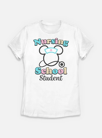 Disney Minnie Mouse Nursing School Student Womens T-Shirt
