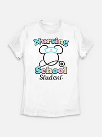 Disney Minnie Mouse Nursing School Student Womens T-Shirt