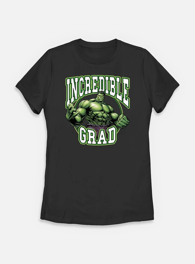 Marvel Avengers Incredible Grad Hulk Womens T-Shirt