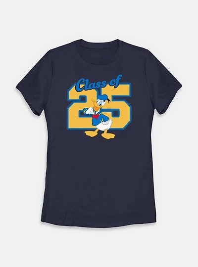 Disney Donald Duck Class Of 2025 Womens T-Shirt