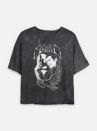 Dungeons & Dragons Death Metal Clash Of Strahd Mineral Wash Womens Crop T-Shirt