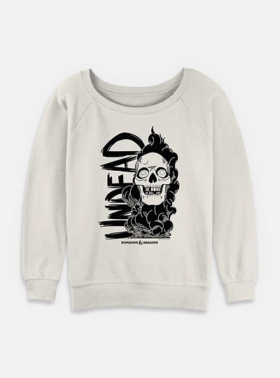 Dungeons & Dragons Undead Skull Womens Slouchy Sweatshirt