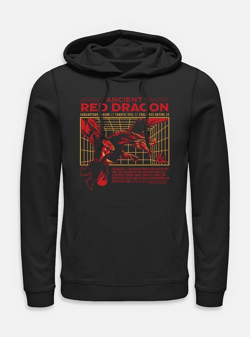 Dungeons & Dragons Ancient Red Dragon Stats Hoodie
