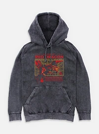 Dungeons & Dragons Ancient Red Dragon Stats Mineral Wash Hoodie