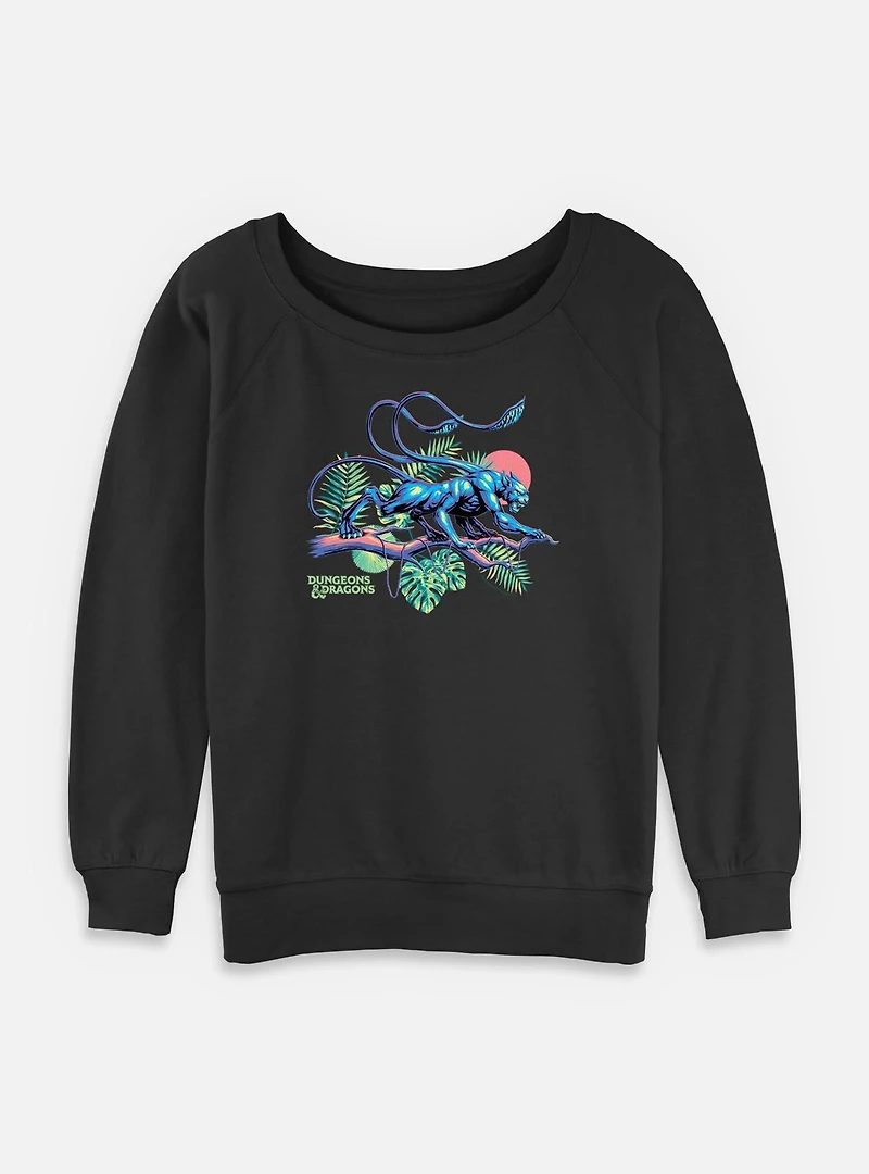 Dungeons & Dragons Displacer Beast Island Vibes Womens Slouchy Sweatshirt
