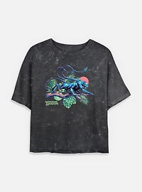 Dungeons & Dragons Displacer Beast Island Vibes Mineral Wash Womens Crop T-Shirt