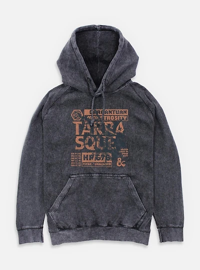 Dungeons & Dragons Terrasque And Stats Mineral Wash Hoodie