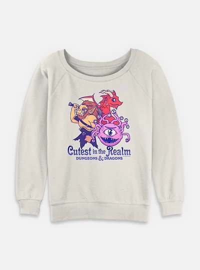 Dungeons & Dragons Cutest The Realm Womens Slouchy Sweatshirt