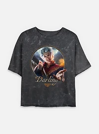 Dungeons & Dragons Astarion Darling  Mineral Wash Womens Crop T-Shirt