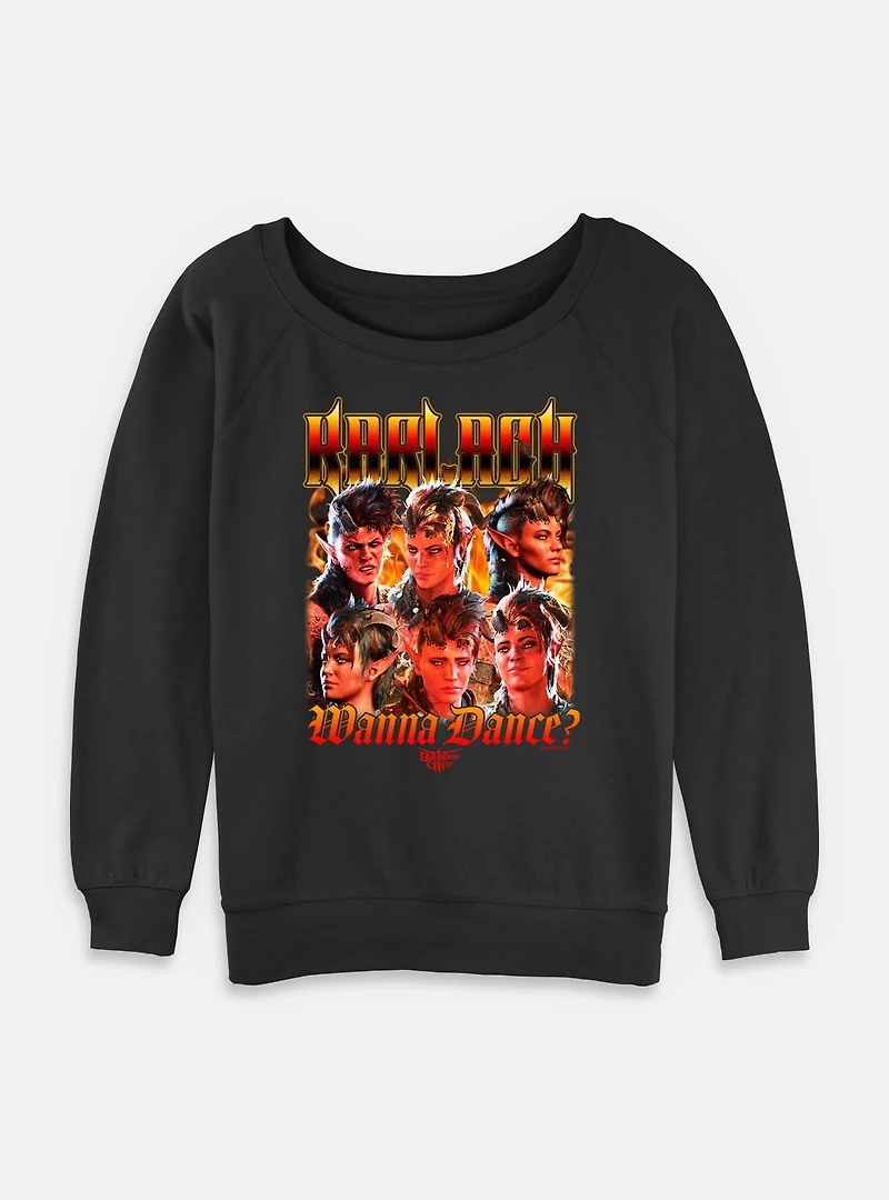 Dungeons & Dragons Karlach Wanna Dance Womens Slouchy Sweatshirt