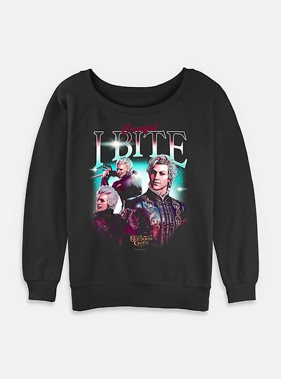 Dungeons & Dragons Astarion Careful I Bite Womens Slouchy Sweatshirt