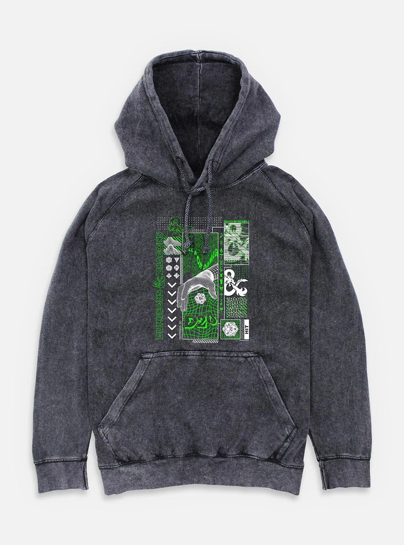 Dungeons & Dragons Trippy D20 Mineral Wash Hoodie