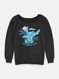 Disney Lilo & Stitch Tropical No Bad Days Womens Slouchy Sweatshirt