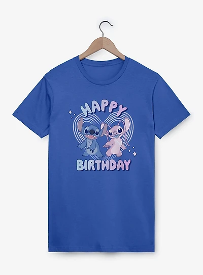 Disney Lilo & Stitch Angel And Happy Birthday T-Shirt