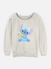 Disney Lilo & Stitch Easter Egg Womens Slouchy Sweatshirt