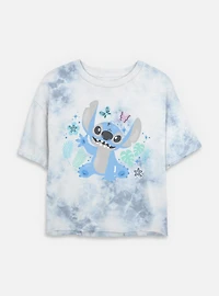Disney Lilo & Stitch Spring Womens Tie-Dye Crop T-Shirt