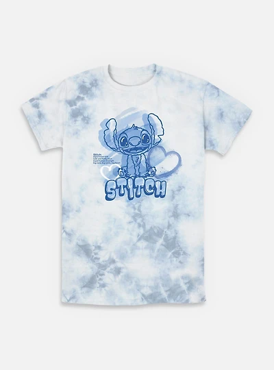 Disney Lilo & Stitch Cute And Fluffy Alien Tie-Dye T-Shirt