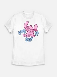 Disney Lilo & Stitch Hug It Out Womens T-Shirt
