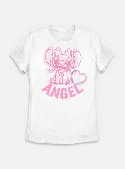 Disney Lilo & Stitch Angel Heart Womens T-Shirt
