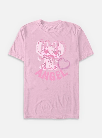 Disney Lilo & Stitch Angel Heart Garment Dye T-Shirt