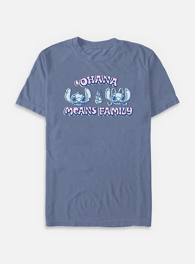 Disney Lilo & Stitch Ohana Means Family Garment Dye T-Shirt