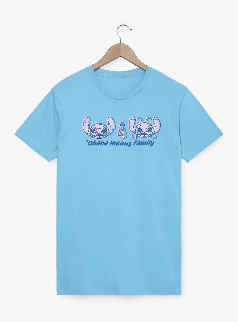 Disney Lilo & Stitch Ohana Means Family Quote T-Shirt