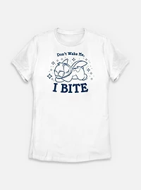 Disney Lilo & Stitch Don't Wake Me I Bite Womens T-Shirt