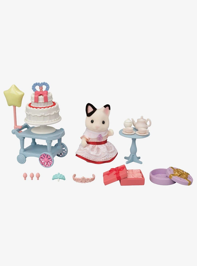 Calico Critters Tuxedo Cat Party Time Set