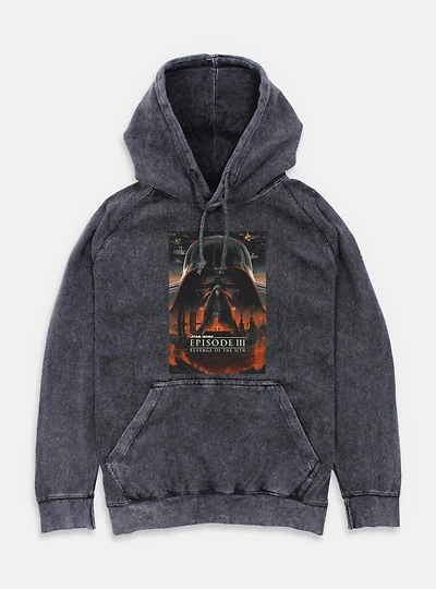 Star Wars Episode III: Revenge Of The Sith 20th Anniversary Poster Mineral Wash Hoodie