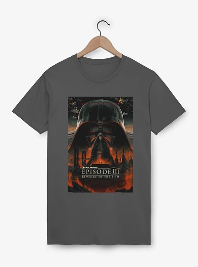 Star Wars Episode III: Revenge Of The Sith 20th Anniversary Poster Garment Dye T-Shirt