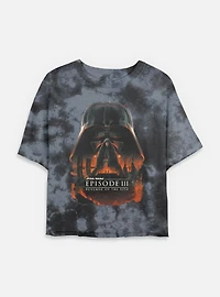 Star Wars Episode III: Revenge Of The Sith 20th Anniversary Poster Tie Dye Crop Womens T-Shirt