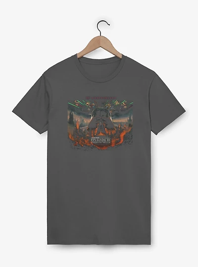 Star Wars Episode III: Revenge Of The Sith 20th Anniversary Scenic Poster Garment Dye T-Shirt