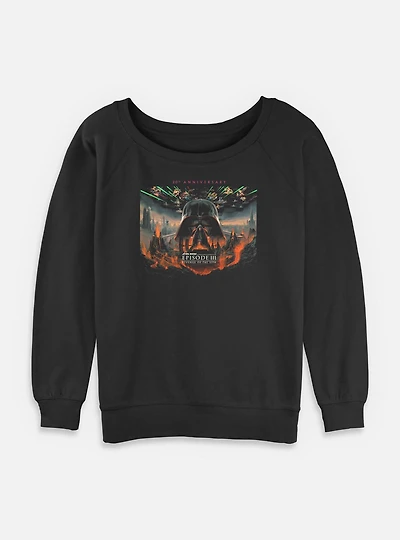 Star Wars Episode III: Revenge Of The Sith 20th Anniversary Scenic Poster Womens Slouchy Sweatshirt