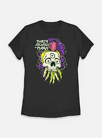 30 Seconds To Mars Mohawk Skull Womens T-Shirt