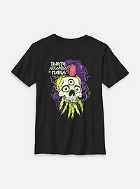 30 Seconds To Mars Mohawk Skull Youth T-Shirt