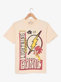DC Comics the Flash x Sonic Hedgehog T-Shirt — BoxLunch Exclusive